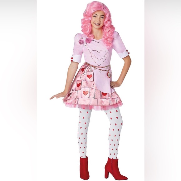 Charming Pink Heart Princess Costume for Kids Descendants Disney Small (T1031) - Picture 1 of 5